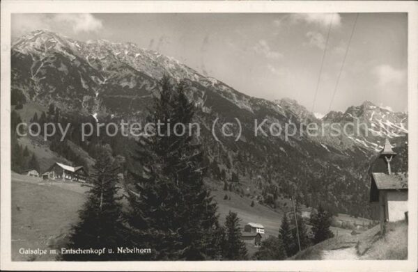Oberstdorf Gaisalpe mit Entschenkopf und Nebelhorn