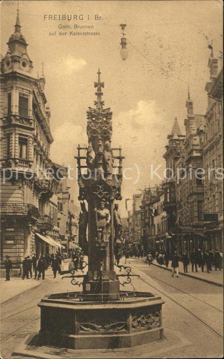 Freiburg Breisgau Kaiserstrasse Goth Brunnen