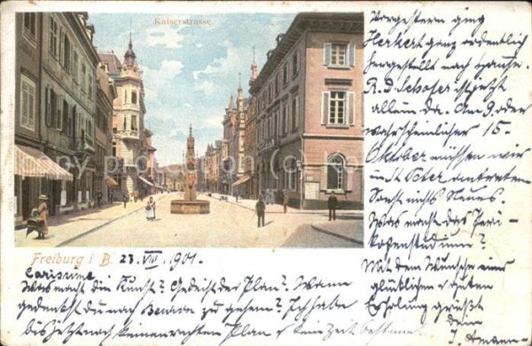 Freiburg Breisgau Kaiserstrasse Goth Brunnen