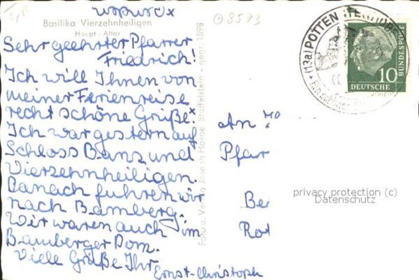 Bad Staffelstein Basilika Vierzehnheiligen Hauptaltar – Bild 2