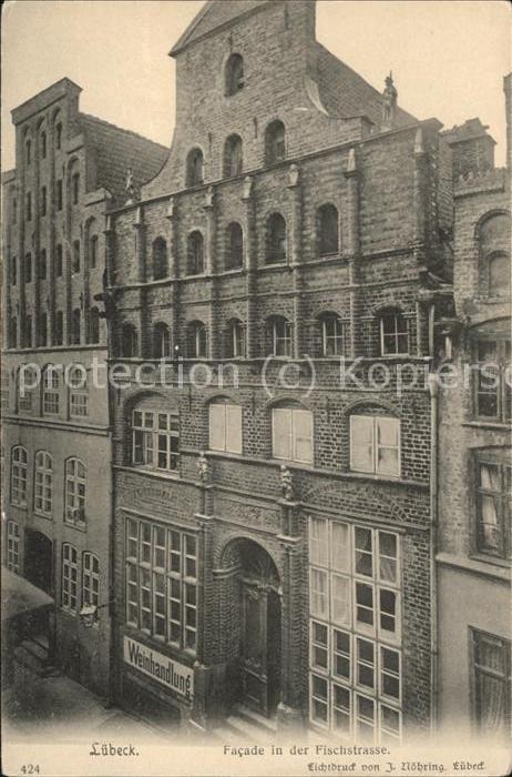 Luebeck Fassade in der Fischstrasse