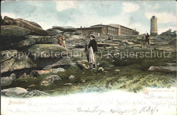 Brocken Harz Brockenhaus mit Turm