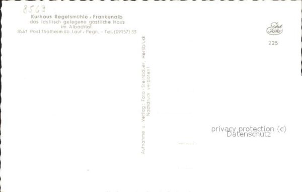 Thalheim Mittelfranken Kurhaus Regelsmühle – Bild 2