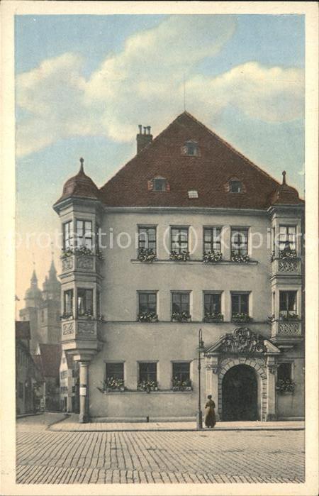Bayreuth Rathaus mit Brautgasse und Stadtkirche