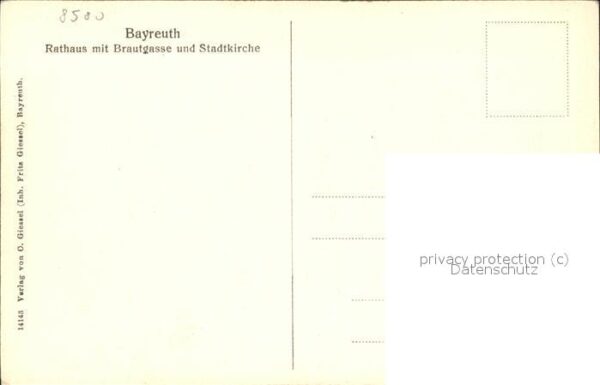 Bayreuth Rathaus mit Brautgasse und Stadtkirche – Bild 2