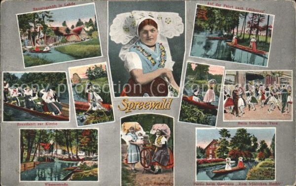 Spreewald Trachten Brautfahrt Wasserstrasse Am Sp