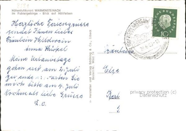 Warmensteinach Blick auf Höllfelsen – Bild 2
