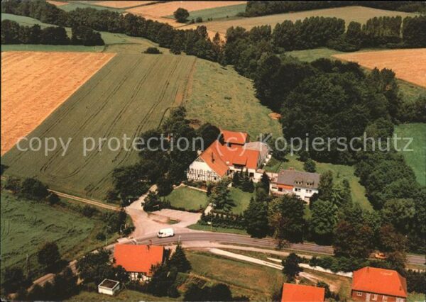 Buende Herford Cafe Pension Helenenhof Fliegeraufnahme