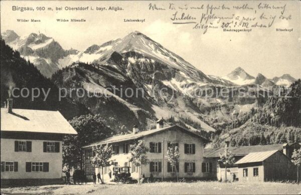 Birgsau Ortsansicht mit Alpen