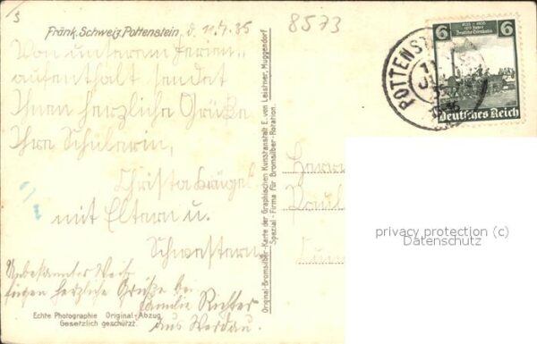 Pottenstein Oberfranken Ortsansicht mit Burg – Bild 2