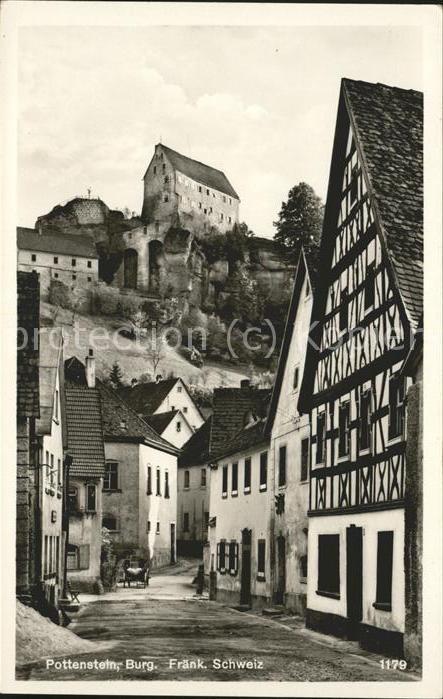 Pottenstein Oberfranken Dorfpartie Burg