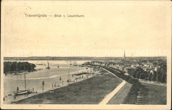 Travemuende Ostseebad Blick vom Leuchtturm