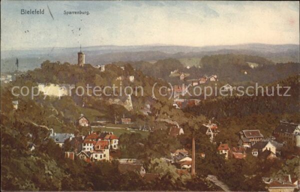 Bielefeld Teilansicht mit Sparrenburg