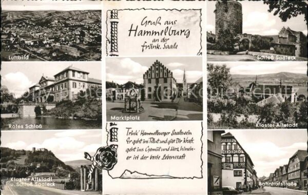 Hammelburg Schloß Saaleck Rotes Schloß Kloster Alt