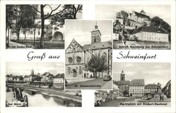 Schweinfurt Am Main Schloß Mainberg Marktplatz St.