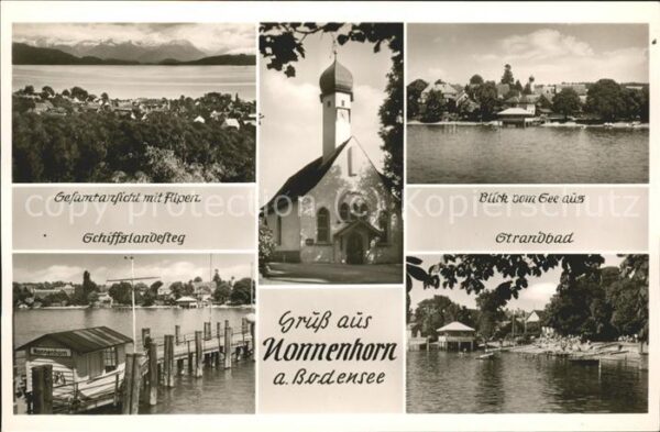 Nonnenhorn Schiffslandesteg Strandbad Kirche