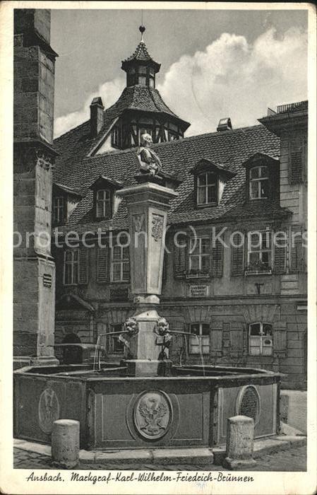 Ansbach Mittelfranken Markgraf-Karl-Wilhelm-Friedrich-Brunnen