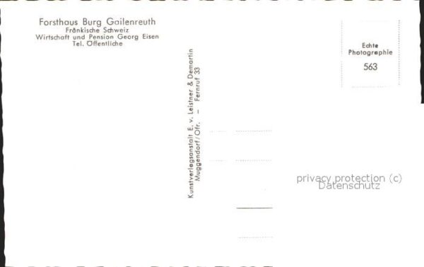 Ebermannstadt Forsthaus Burg Gailenreuth – Bild 2