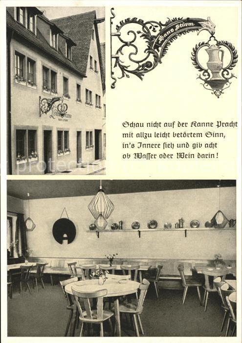 Rothenburg Tauber Gasthaus Silberne Kanne
