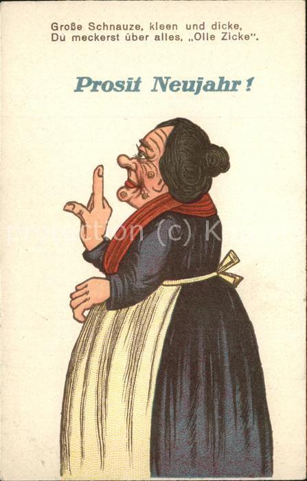 Neujahr Humor Oma Schürze