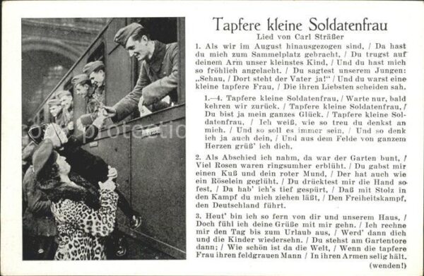 Liederkarte Tapfere kleine Soldatenfrau Carl Sträße