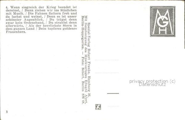 Liederkarte Tapfere kleine Soldatenfrau Carl Sträße – Bild 2