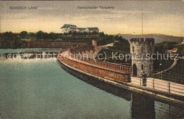 Staudamm Pumpspeicherkraftwerk Talsperre Remscheid Bergisch-Land