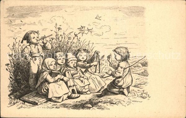 Richter Ludwig Frühling Kinder Musik