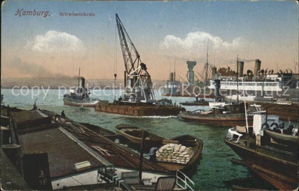 Werftbau Schwimmkrahn Hamburg Boote Schiff
