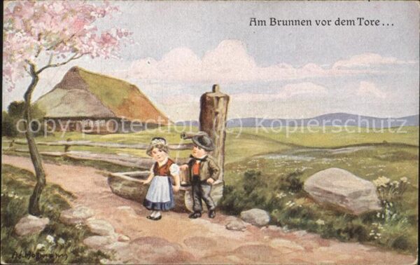 Hoffmann Ad. Nr. 5353 Am Brunnen vor dem Tore