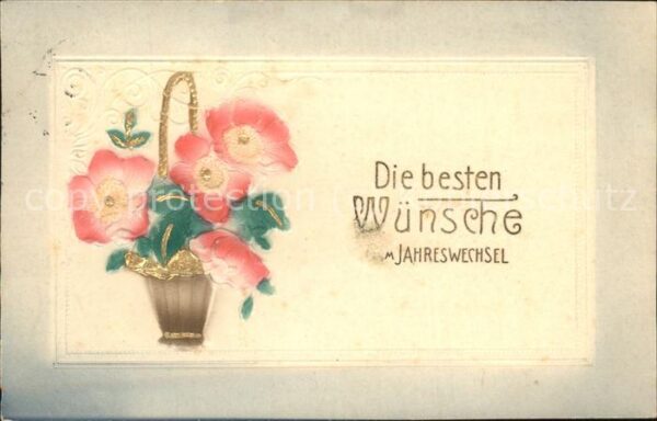 Neujahr Blumenkorb