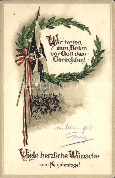 Schwarz Weiss Rot Neujahr Soldaten Feldpost