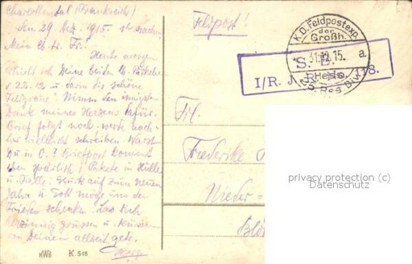 Schwarz Weiss Rot Neujahr Soldaten Feldpost – Bild 2