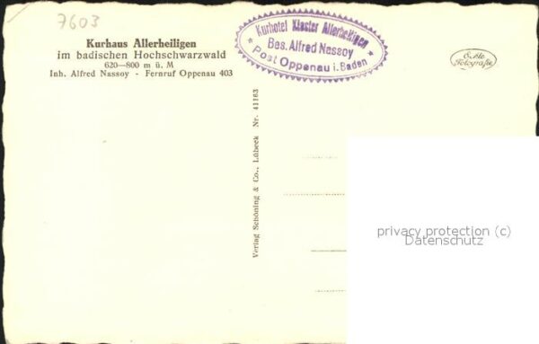 Liederkarte O Schwarzwald O Heimat Kurhaus Allerhei – Bild 2