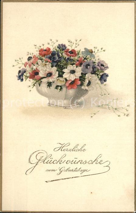 Geburtstag Blumen Vase