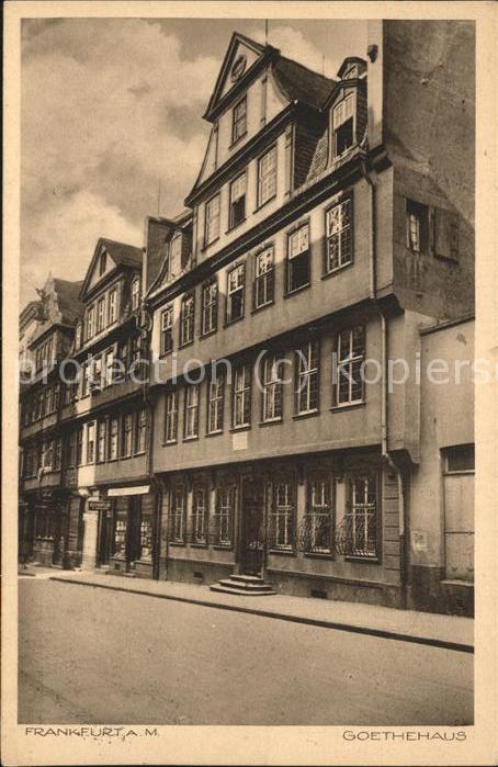 Goethe Johann Wolfgang von Goethehaus Frankfurt a. M.