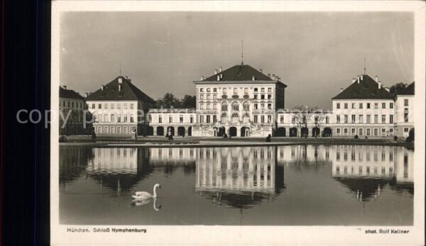 Foto Kellner Rolf Nr. 139 München Schloss Nymphenburg Schwan