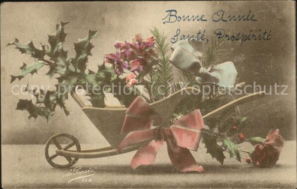 Blumen Rose Schleifen Schubkarre