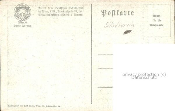 Verlag Schulverein Nr 856 Fr. Kuderna Waldkapelle – Bild 2