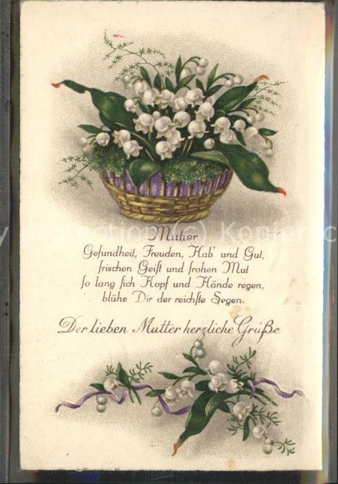 Blumen Maiglöckchen Mutter Feldpost