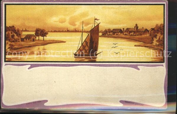 Segelboote Jugenstil