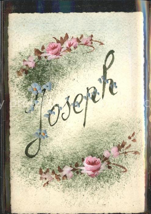 Namenstag Namenskarte Joseph Blumen