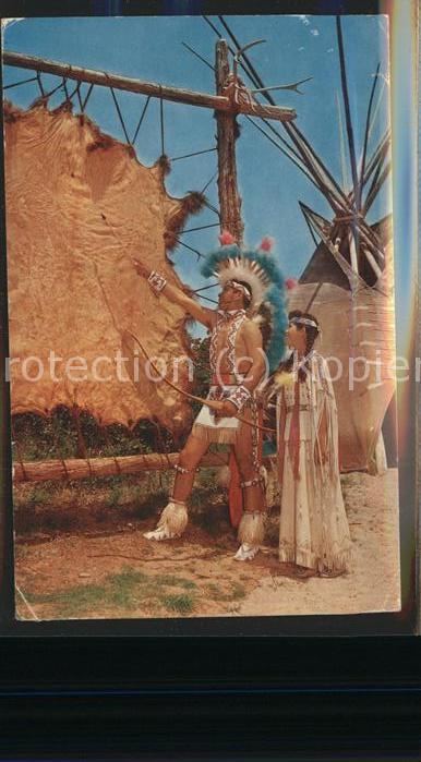Indianer Native American Dixon Palmer Buffalo hide Indian City U