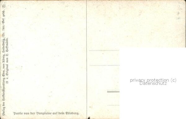 Hoffmann Heinrich Nr. 740 Heidelberg Burgruine Dilsberg – Bild 2