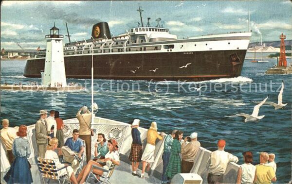 Dampfer Oceanliner Badger Ludington Michigan Wisconsin Mil