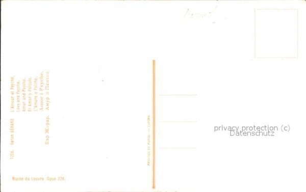 Kuenstlerkarte Baron Gerard Amor und Psyche Nr. 1256 M – Bild 2