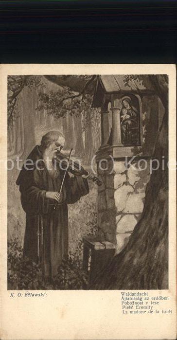 Geige Künstlerkarte K. O. Belawski Nr. 3021 W
