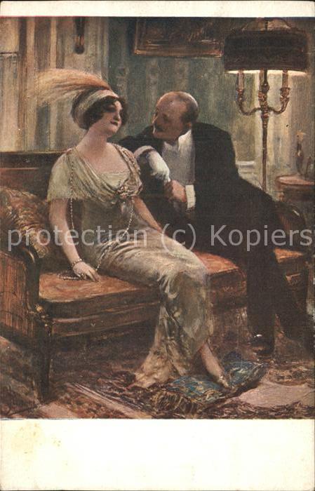 Kuenstlerkarte Albert Guillaume Paar Salon-de-Paris-Ve