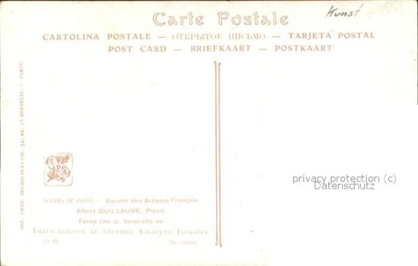 Kuenstlerkarte Albert Guillaume Paar Salon-de-Paris-Ve – Bild 2