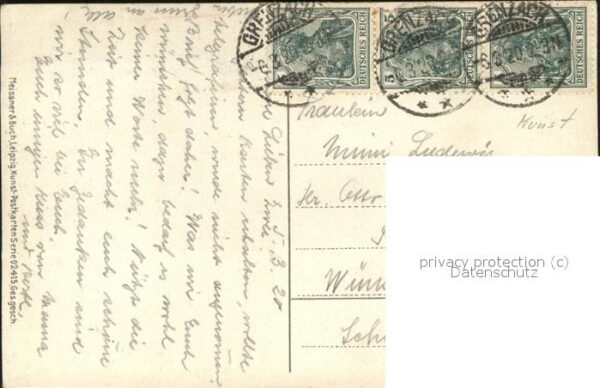 Kuenstlerkarte H. Krings Handarbeit häkeln – Bild 2